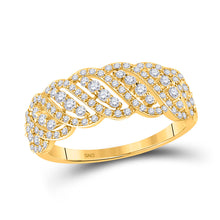  14k Yellow Gold Womens Round Diamond Anniversary Ring 5/8 Cttw
