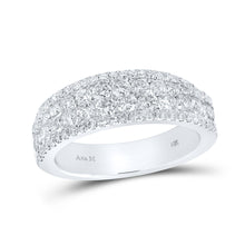  14k White Gold Womens Round Diamond Band Ring 1 Cttw