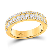  14k Yellow Gold Womens Round Diamond Band Ring 1 Cttw