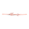10k Rose Gold Womens Round Diamond Arrow Bangle Bracelet 1/10 Cttw