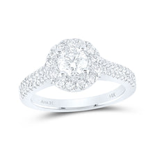  14k White Gold Round Diamond Solitaire Bridal Wedding Engagement Ring 1-1/3 Cttw