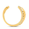 14k Yellow Gold Womens Round Diamond Scale Fashion Ring 1/4 Cttw