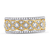 14k Yellow Gold Womens Round Diamond Band Ring 1/2 Cttw