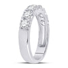 14k White Gold Womens Round Diamond Single Row Band Ring 1 Cttw