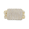 10k Yellow Gold Mens Round Diamond Statement Fashion Ring 2 Cttw