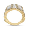 10k Yellow Gold Mens Round Diamond Statement Fashion Ring 2 Cttw