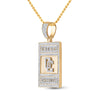 10k Yellow Gold Mens Round Diamond Dream Chasers Charm Pendant 3/4 Cttw