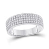 14k White Gold His Hers Diamond Cluster Matching Wedding Set 2-5/8 Cttw