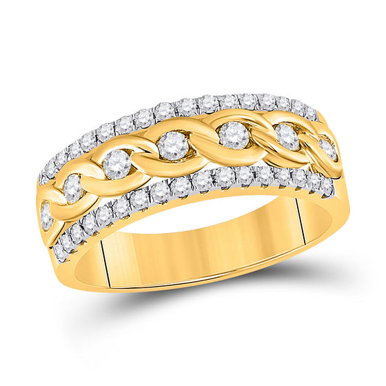 14k Yellow Gold His Hers Round Diamond Halo Matching Wedding Set 2-7/8 Cttw