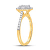 10k Yellow Gold Round Diamond Cluster Bridal Wedding Engagement Ring 1/2 Cttw