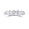 14k White Gold Womens Round Diamond Stackable Band Ring 1/6 Cttw