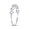 14k White Gold Womens Round Diamond Stackable Band Ring 1/6 Cttw