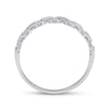 14k White Gold Womens Round Diamond Stackable Band Ring 1/6 Cttw