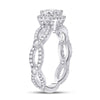 14k White Gold Cushion Diamond Solitaire Bridal Wedding Engagement Ring 1-1/3 Cttw