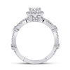 14k White Gold Cushion Diamond Solitaire Bridal Wedding Engagement Ring 1-1/3 Cttw