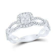  14k White Gold Cushion Diamond Solitaire Bridal Wedding Engagement Ring 1-1/3 Cttw
