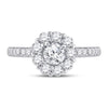 14k White Gold Round Diamond Solitaire Bridal Wedding Engagement Ring 1 Cttw