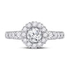 14k White Gold Round Diamond Solitaire Bridal Wedding Engagement Ring 1 Cttw