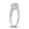 14k White Gold Round Diamond Solitaire Bridal Wedding Engagement Ring 1 Cttw