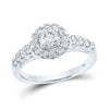 14k White Gold Round Diamond Solitaire Bridal Wedding Engagement Ring 1 Cttw
