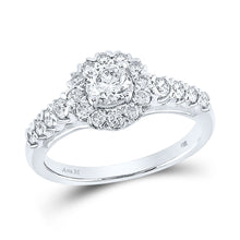  14k White Gold Round Diamond Solitaire Bridal Wedding Engagement Ring 1 Cttw