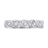 14k White Gold Womens Round Diamond Band Ring 1/5 Cttw