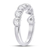 14k White Gold Womens Round Diamond Band Ring 1 Cttw
