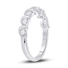 14k White Gold Womens Round Diamond Band Ring 3/4 Cttw