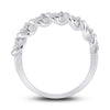 14k White Gold Womens Round Diamond Band Ring 3/4 Cttw