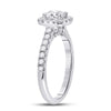 14k White Gold Round Diamond Halo Bridal Wedding Engagement Ring 1-1/3 Cttw
