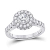 14k White Gold Round Diamond Solitaire Bridal Wedding Engagement Ring 2-1/5 Cttw