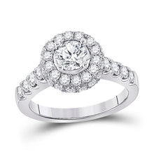  14k White Gold Round Diamond Solitaire Bridal Wedding Engagement Ring 2-1/5 Cttw