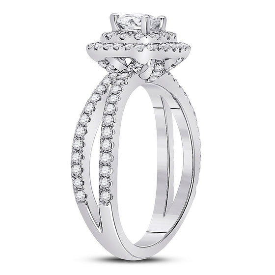 14k White Gold Round Diamond Solitaire Bridal Wedding Engagement Ring 1 Cttw