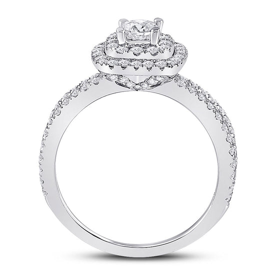 14k White Gold Round Diamond Solitaire Bridal Wedding Engagement Ring 1 Cttw