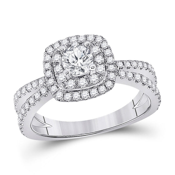 14k White Gold Round Diamond Solitaire Bridal Wedding Engagement Ring 1 Cttw