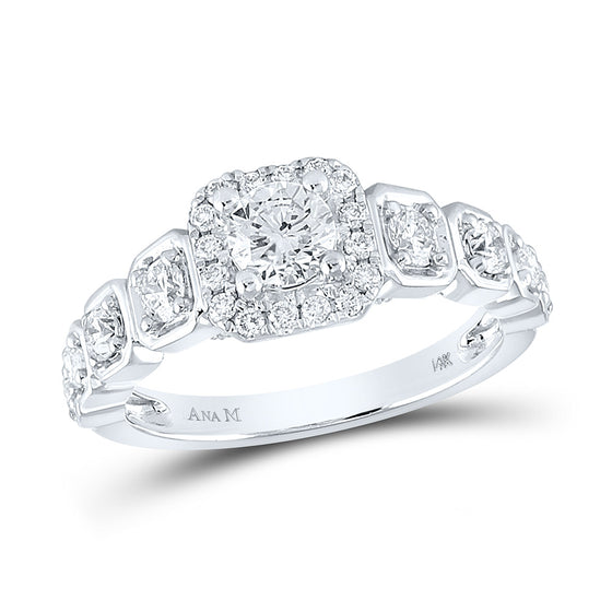 14k White Gold Round Diamond Solitaire Bridal Wedding Engagement Ring 1-1/4 Cttw