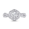 14k White Gold Round Diamond Solitaire Bridal Wedding Engagement Ring 3/4 Cttw