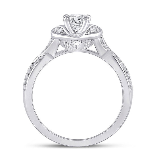 14k White Gold Round Diamond Solitaire Bridal Wedding Engagement Ring 3/4 Cttw