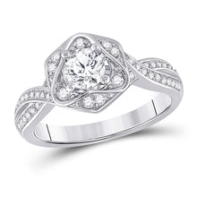 14k White Gold Round Diamond Solitaire Bridal Wedding Engagement Ring 3/4 Cttw