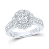 14k White Gold Round Diamond Solitaire Bridal Wedding Engagement Ring 1-5/8 Cttw