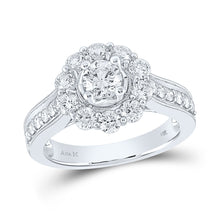  14k White Gold Round Diamond Solitaire Bridal Wedding Engagement Ring 1-5/8 Cttw