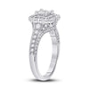 14k White Gold Princess Diamond Halo Bridal Wedding Engagement Ring 1-1/2 Cttw