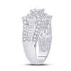 14k White Gold Princess Diamond Square Bridal Wedding Engagement Ring 3 Cttw