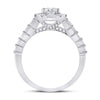 14k White Gold Round Diamond Solitaire Bridal Wedding Engagement Ring 2 Cttw