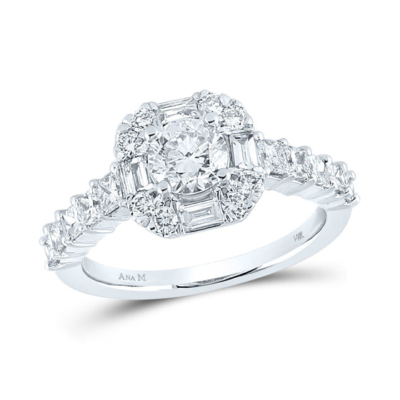 14k White Gold Round Diamond Solitaire Bridal Wedding Engagement Ring 2 Cttw