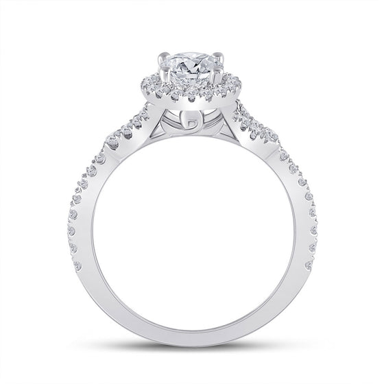 14k White Gold Round Diamond Solitaire Bridal Wedding Engagement Ring 1 Cttw