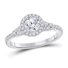  14k White Gold Round Diamond Solitaire Bridal Wedding Engagement Ring 1 Cttw