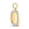14k Yellow Gold Mens Baguette Diamond Picture Memory Charm Pendant 4 Cttw