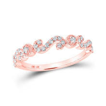  10k Rose Gold Womens Round Diamond Band Ring 1/4 Cttw