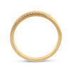 14k Yellow Gold Mens Round Diamond Wedding Brick Band Ring 1/3 Cttw
